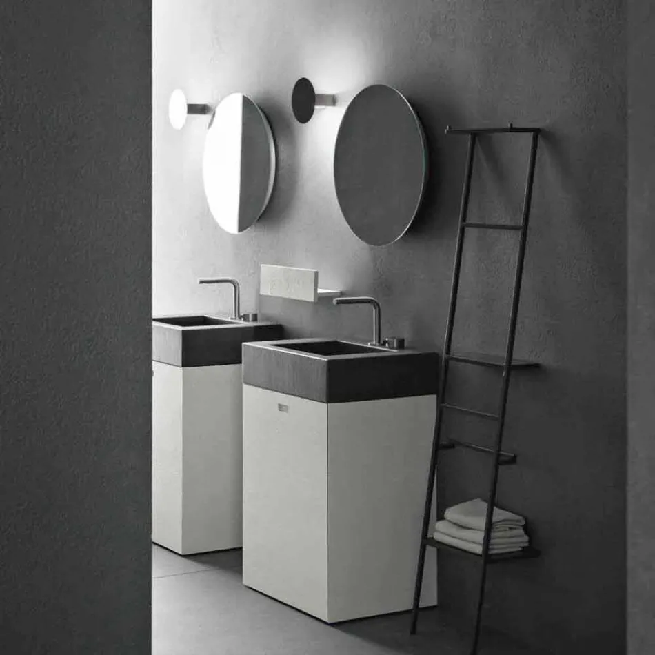 Floor Composition of Modern Design Bathroom Furniture - Farart10 Viadurini