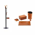 Modern Design Office Composition in Leather Made in Italy - Andrea Viadurini