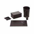 Modern Design Office Composition in Leather Made in Italy - Andrea Viadurini