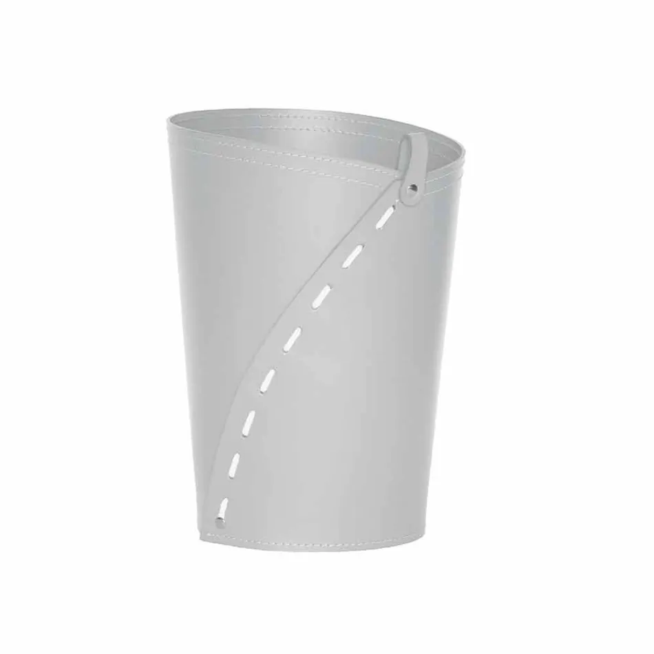 Modern Regenerated Leather Office Composition Made in Italy - Meduna Viadurini