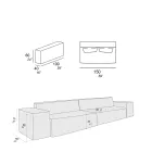 Composition of 2 Sofas with Backrest and 2 Armrests - Bizarre Viadurini