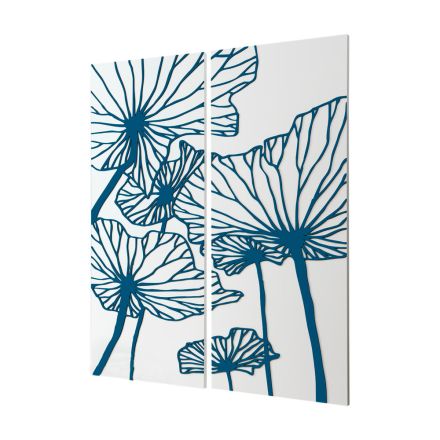 Composition of 2 Panels Depicting Flowers Made in Italy - Sheryl Viadurini