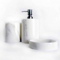 Composition of 3 Bathroom Accessories in Polished Marble Made in Italy - Trevio
