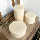 Composition of 3 Modern Round Wax Candles Made in Italy - Candie Viadurini