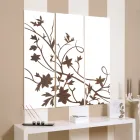 Composition of 3 Panels Depicting a Branch with Leaves Made in Italy - Ashton Viadurini