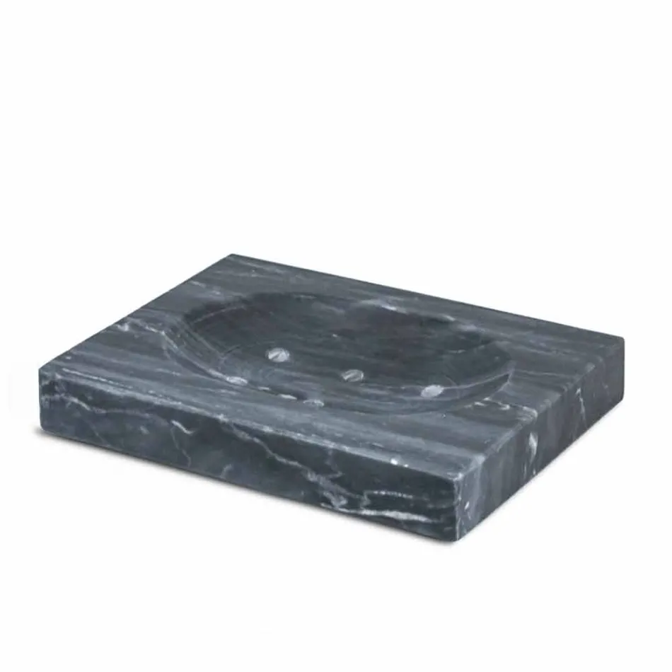 Composition of Marble Bathroom Accessories Made in Italy, 4 Pieces - Deano Viadurini