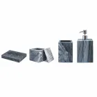 Composition of Marble Bathroom Accessories Made in Italy, 4 Pieces - Deano Viadurini