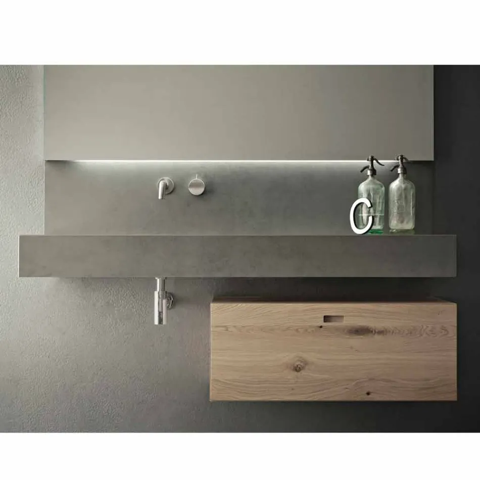 Design Composition for Bathroom Modern Suspended Furniture Made in Italy - Farart2 Viadurini
