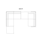 Composition of Garden Sofa Made in Italy - Rubik Viadurini