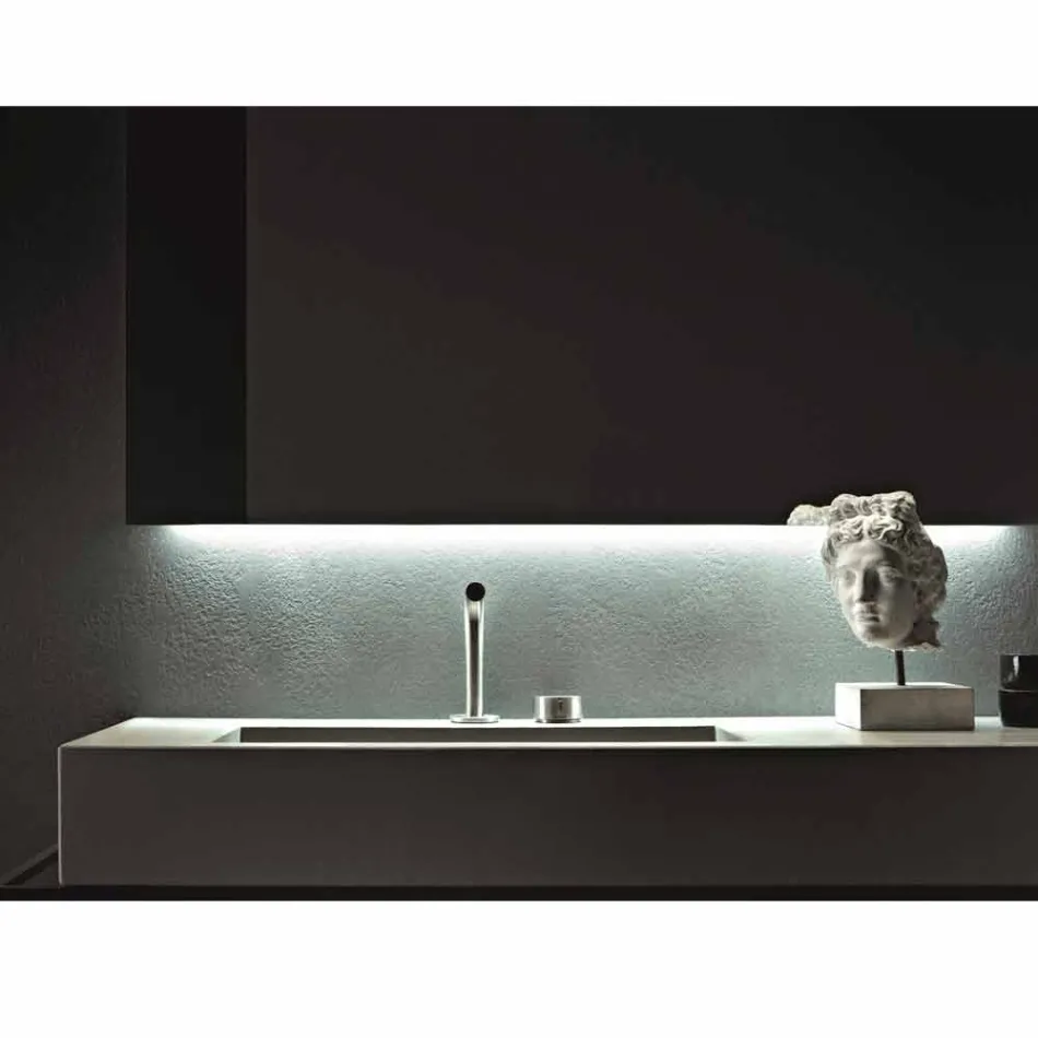 Composition of Handcrafted Furniture for Modern Design Bathroom on the Ground - Farart3 Viadurini