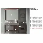 Composition of Handcrafted Furniture for Modern Design Bathroom on the Ground - Farart3 Viadurini