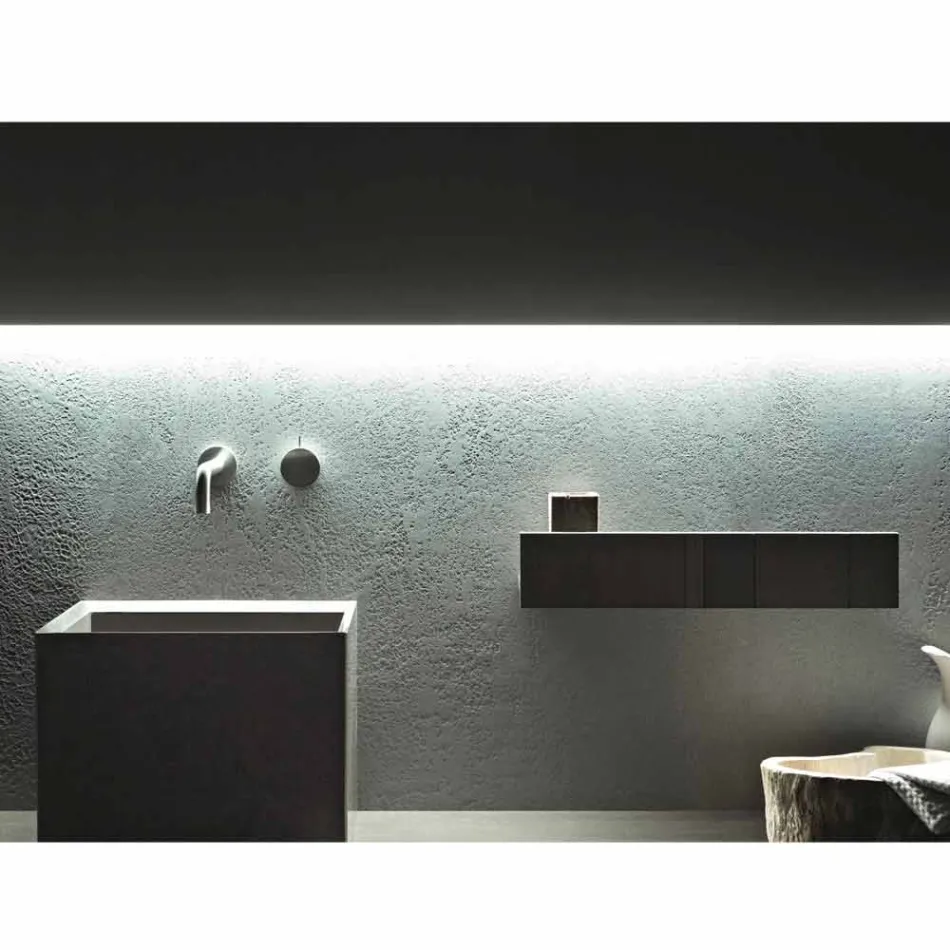 Modern Design Ground Bathroom Furniture Composition - Farart1 Viadurini