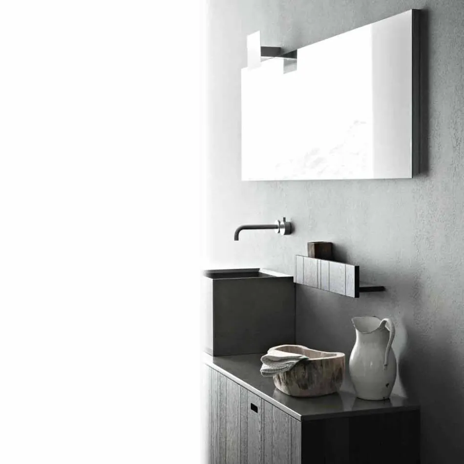 Modern Design Ground Bathroom Furniture Composition - Farart1 Viadurini