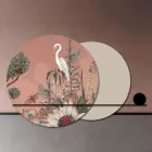 Composition of Wooden Panels with Tropical Print Made in Italy - Haiti Viadurini