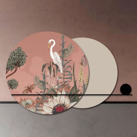 Composition of Wooden Panels with Tropical Print Made in Italy - Haiti Viadurini