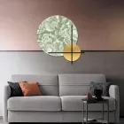 Composition of Pink or Green Wooden Panels with White Flowers Made in Italy - Fiji Viadurini