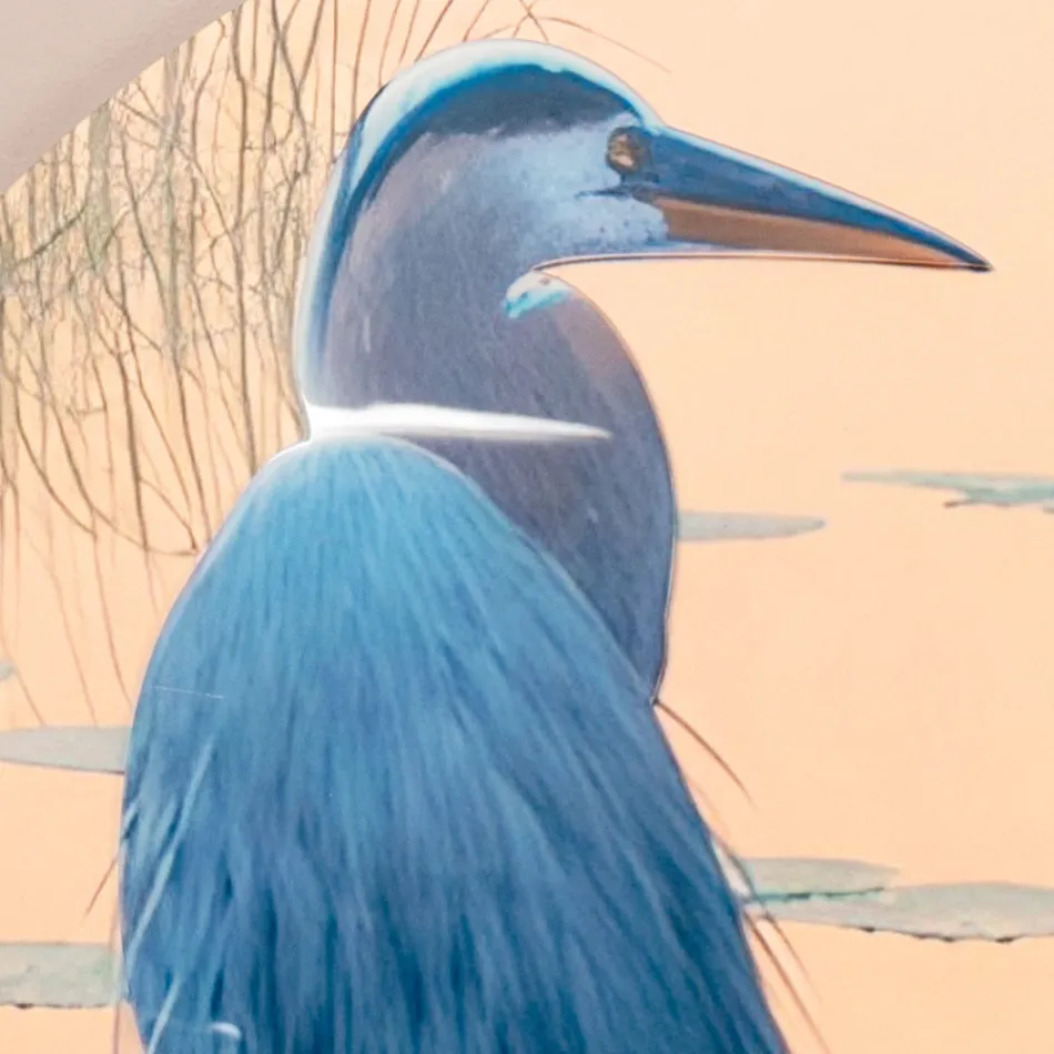 Composition of Wooden Paintings with Bird Print Made in Italy - Belize Viadurini