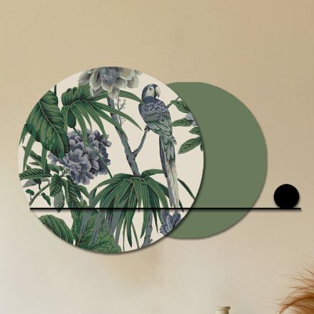 Composition of Wooden Paintings with Tropical Print Made in Italy - Jamaica Viadurini