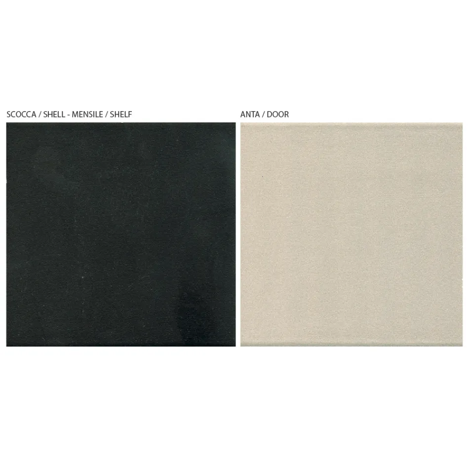 Composition of Lounge Wall Furniture in Mdf Made in Italy - Malene Viadurini