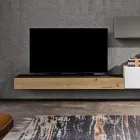 Composition of lounge furniture and TV stand in MDF Made in Italy - Hedda Viadurini