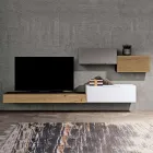Composition of lounge furniture and TV stand in MDF Made in Italy - Hedda Viadurini