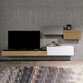 Composition of lounge furniture and TV stand in MDF Made in Italy - Hedda