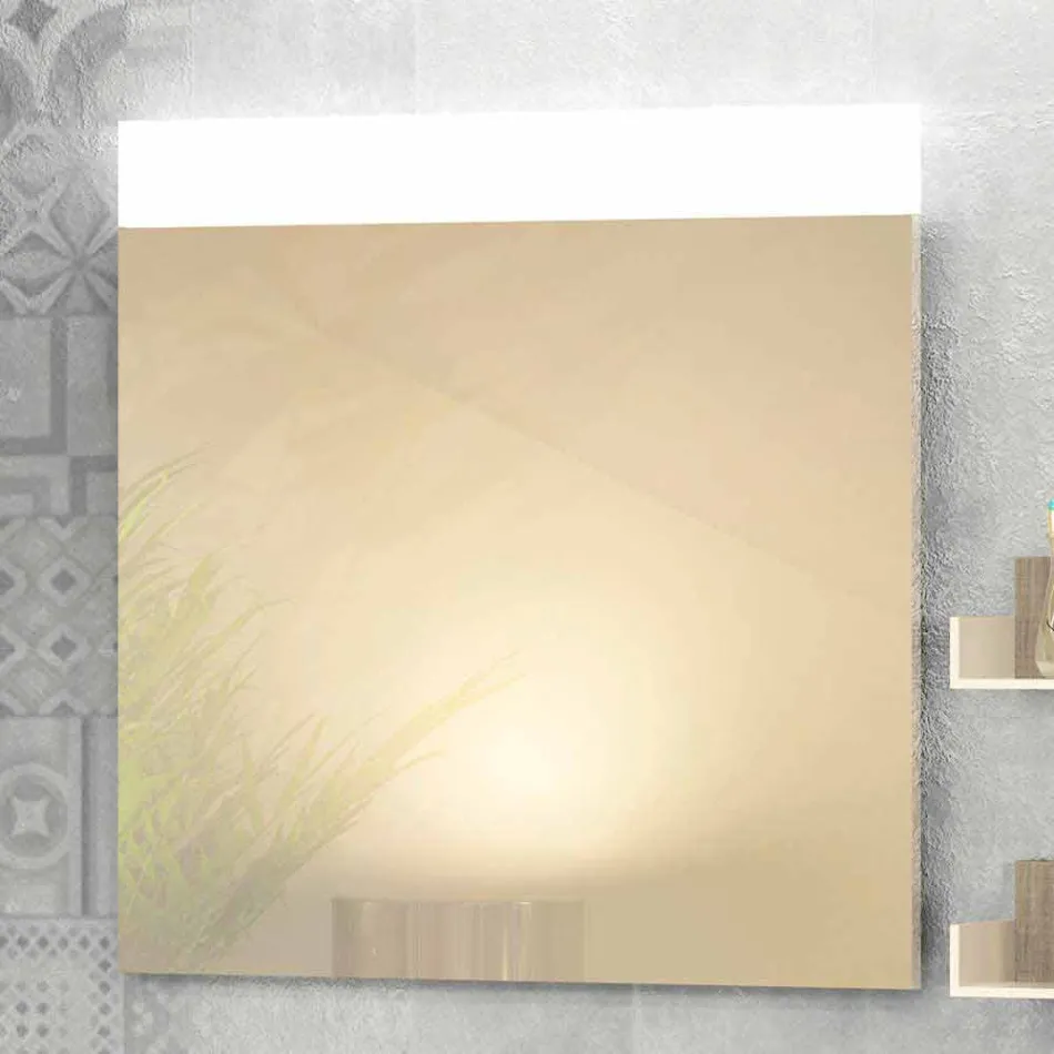 Composition wooden furniture bathroom made in Italy Forlì Viadurini