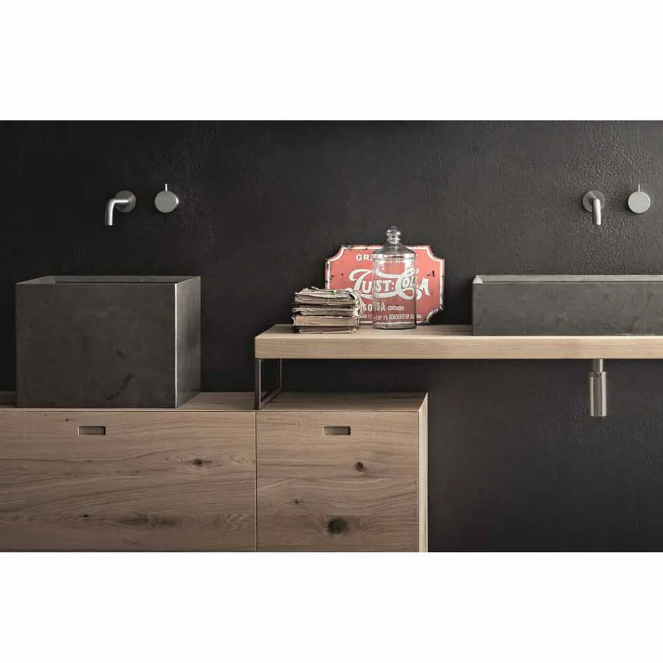 Modern Bathroom Composition of Ground Design Furniture Made in Italy - Farart6 Viadurini