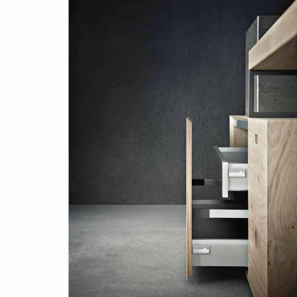 Modern Bathroom Composition of Ground Design Furniture Made in Italy - Farart6 Viadurini