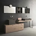 Modern Bathroom Composition of Ground Design Furniture Made in Italy - Farart6 Viadurini
