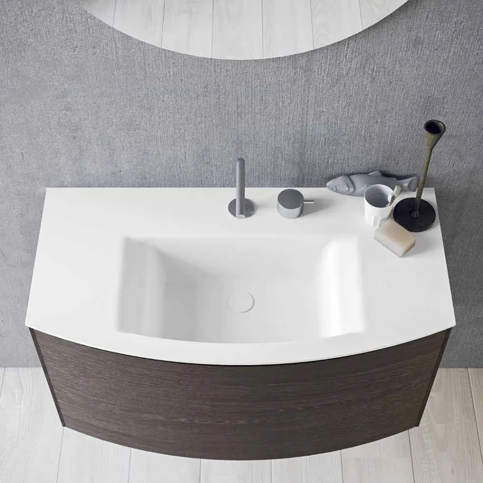Composition for the Suspended Bathroom of Modern Design Made in Italy - Callisi11 Viadurini
