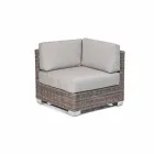 Outdoor seating composition with hand-woven structure Rita Viadurini