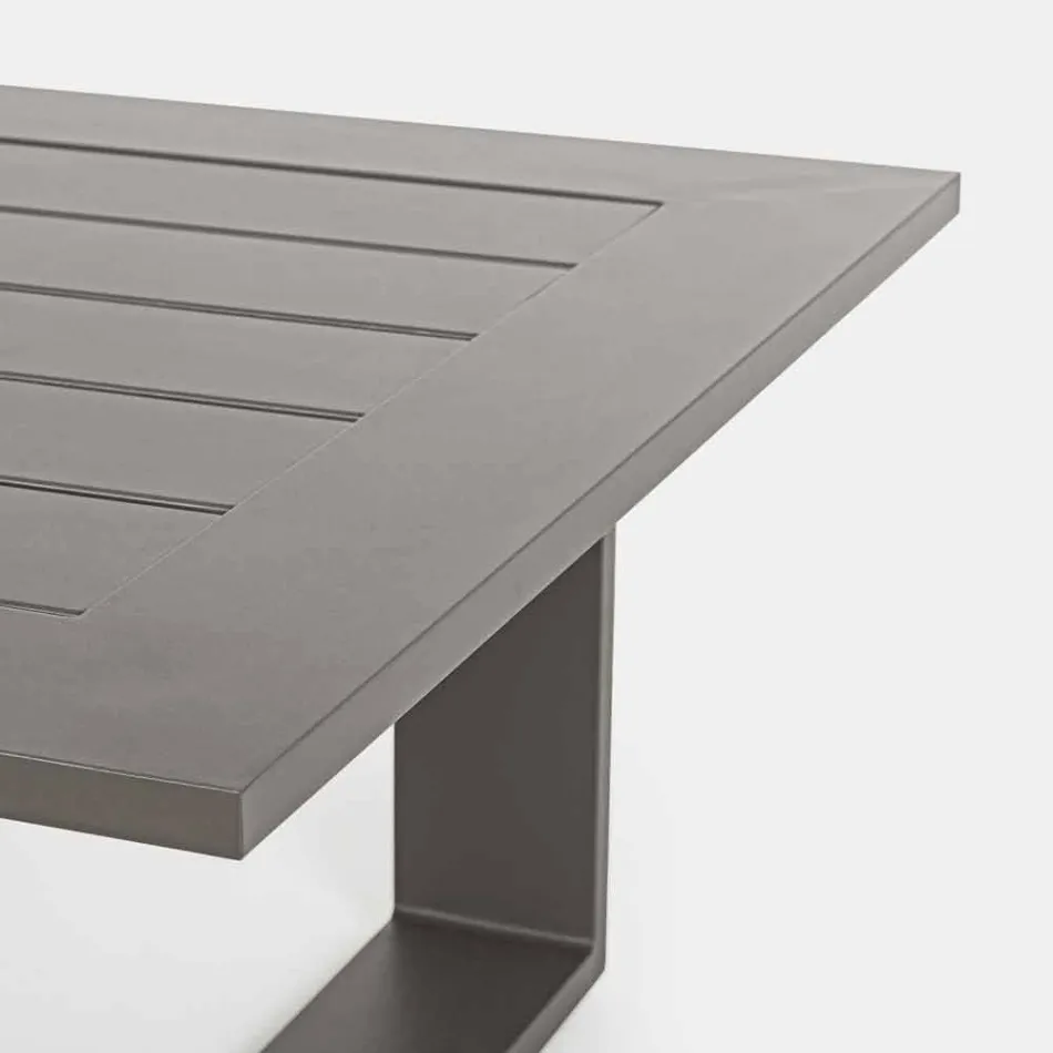 Outdoor Lounge Composition in Aluminium with Fabric Cushions - Yoshi Viadurini