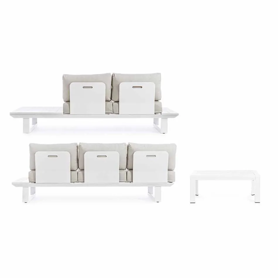 Outdoor Lounge Composition in Aluminium and Homemotion Fabric - Francine Viadurini