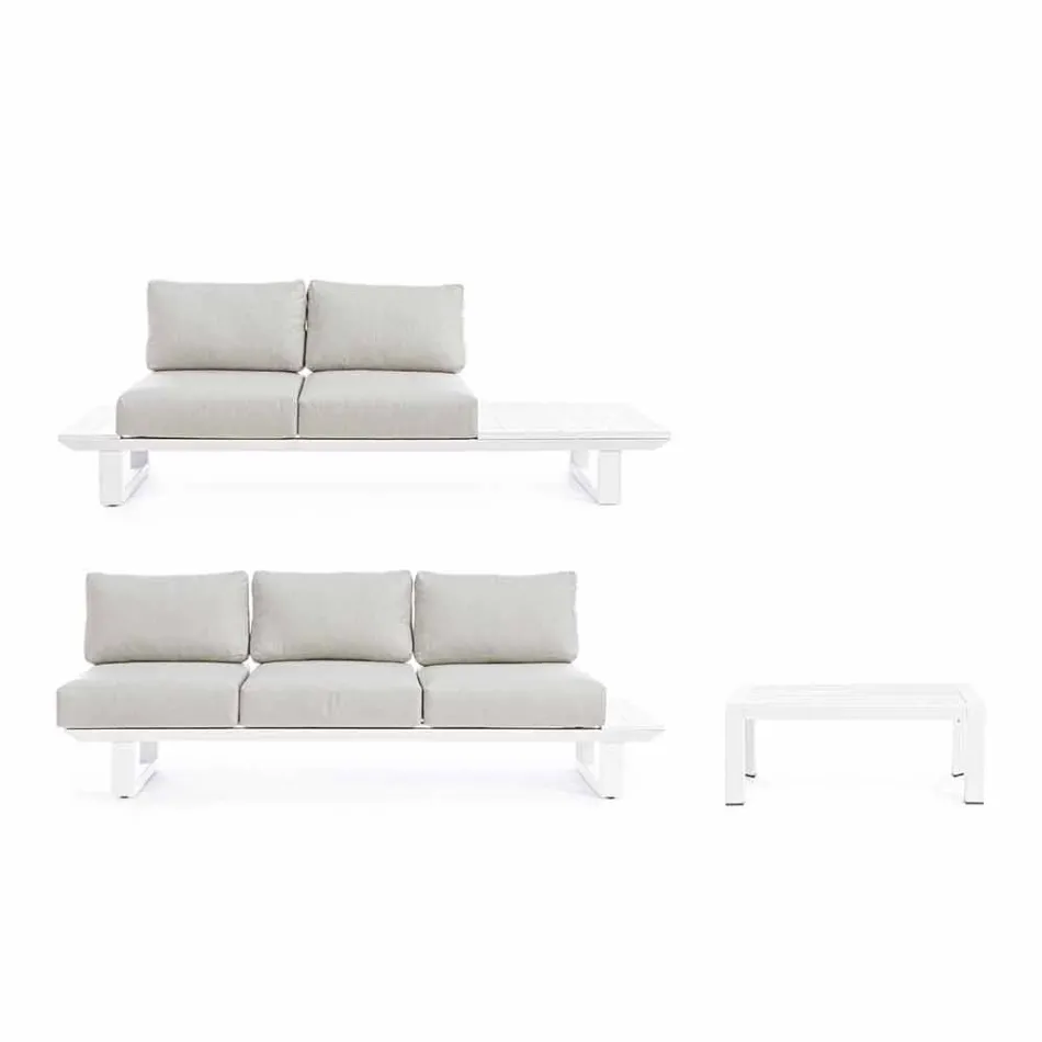 Outdoor Lounge Composition in Aluminium and Homemotion Fabric - Francine Viadurini