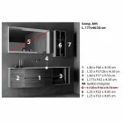 Suspended Design Composition, Modern Design Bathroom Furniture - Callisi5 Viadurini