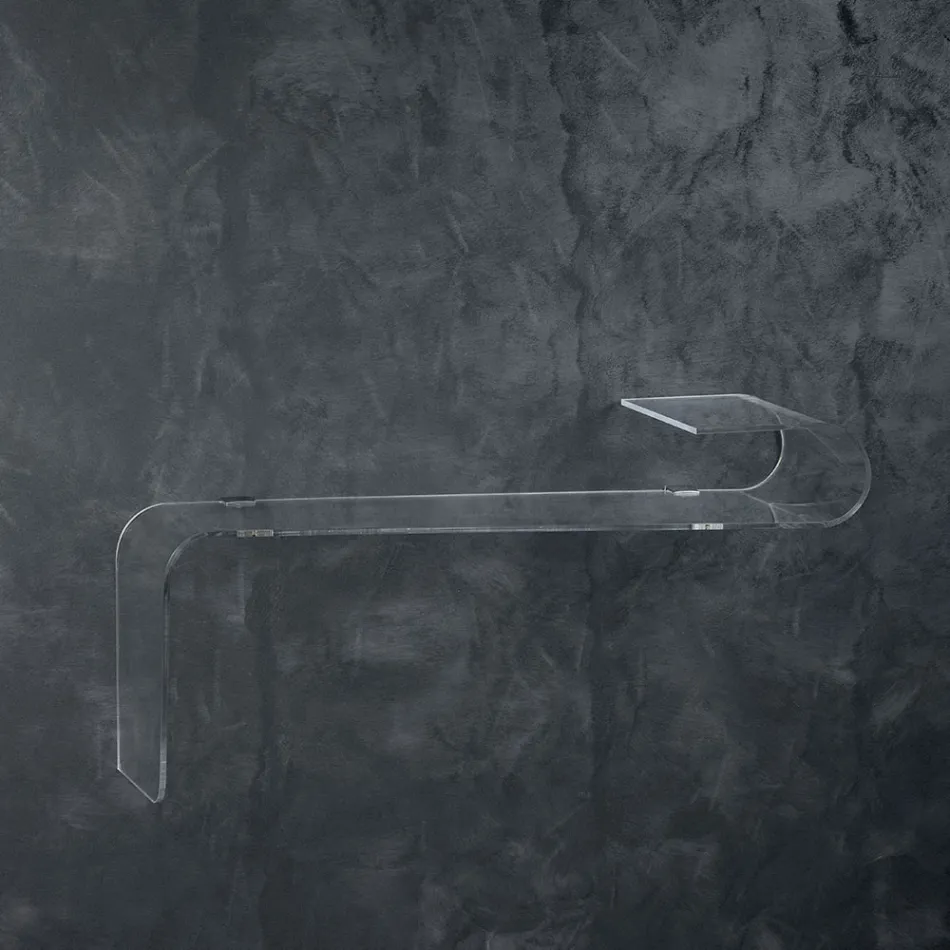 Suspended Wall Console in Transparent Design Acrylic Crystal - Cesarea Viadurini