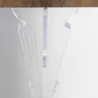 Wall Console Table in Grey White Wood or Corten and Plexiglass - Leopardi Viadurini