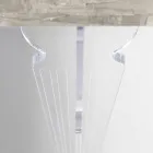 Wall Console Table in Grey White Wood or Corten and Plexiglass - Leopardi Viadurini