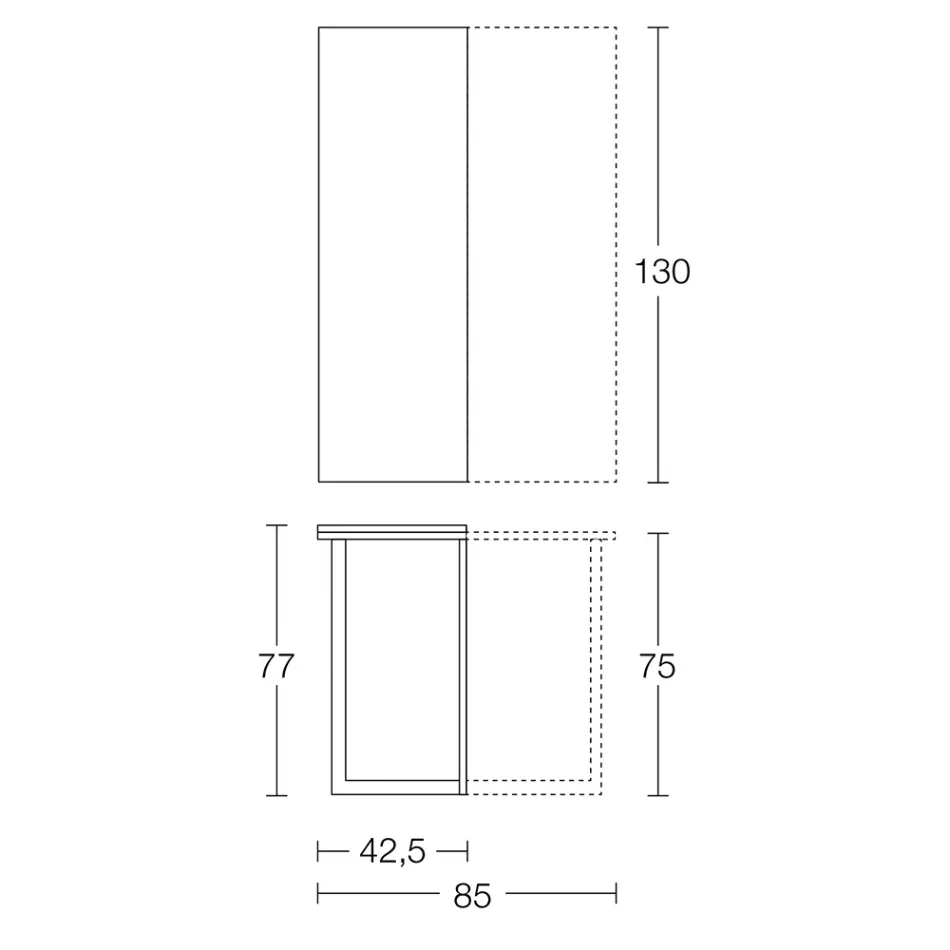 Extendable Console 150 cm in Metal and Melamine Made in Italy - Flap Viadurini