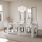 Extendable Console to 181 cm in Made in Italy Melamine Panels - Drago Viadurini