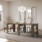 Extendable Console to 181 cm in Made in Italy Melamine Panels - Drago Viadurini