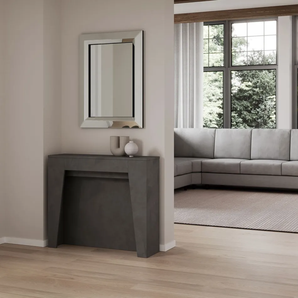 Extendable console to 211 cm in melamine in essence Made in Italy - Incantesimo Viadurini