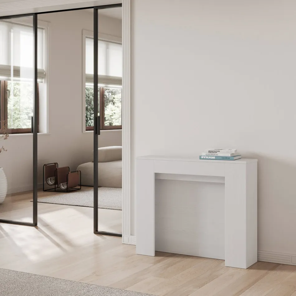 Extendable Console to 211 cm in Made in Italy Melamine Panels - Principessa Viadurini