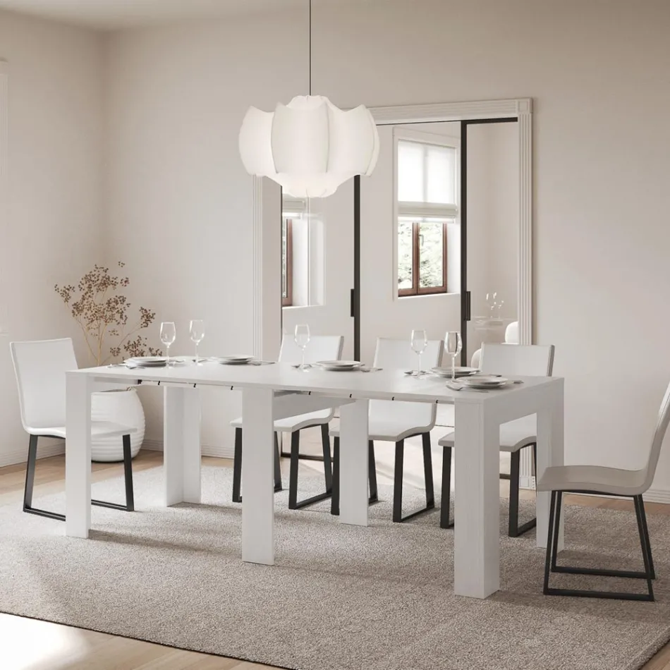 Extendable Console to 211 cm in Made in Italy Melamine Panels - Principessa Viadurini