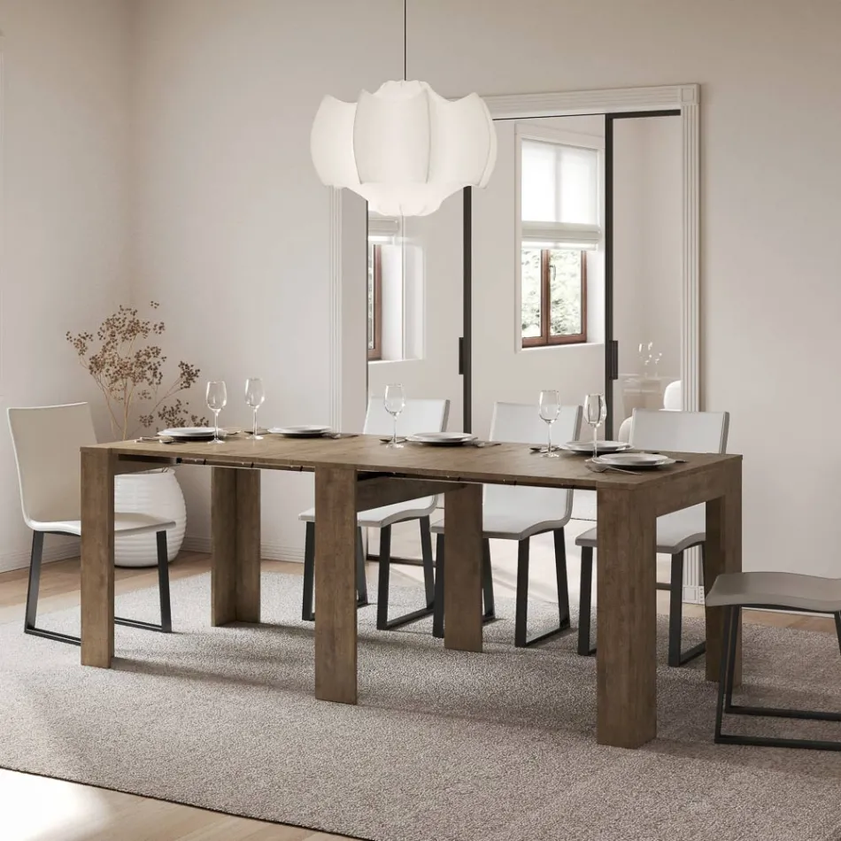 Extendable Console to 211 cm in Made in Italy Melamine Panels - Principessa Viadurini