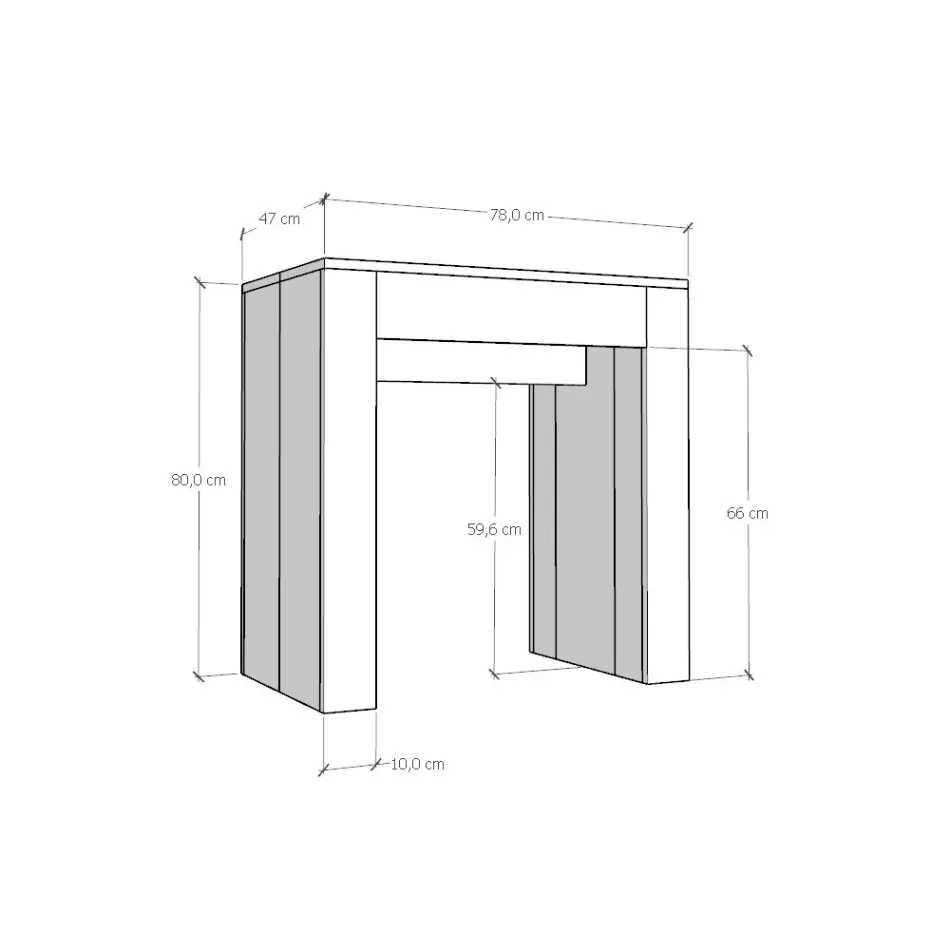 Extendable Console to 299 cm with Internal Extensions Made in Italy - Hourglass Viadurini