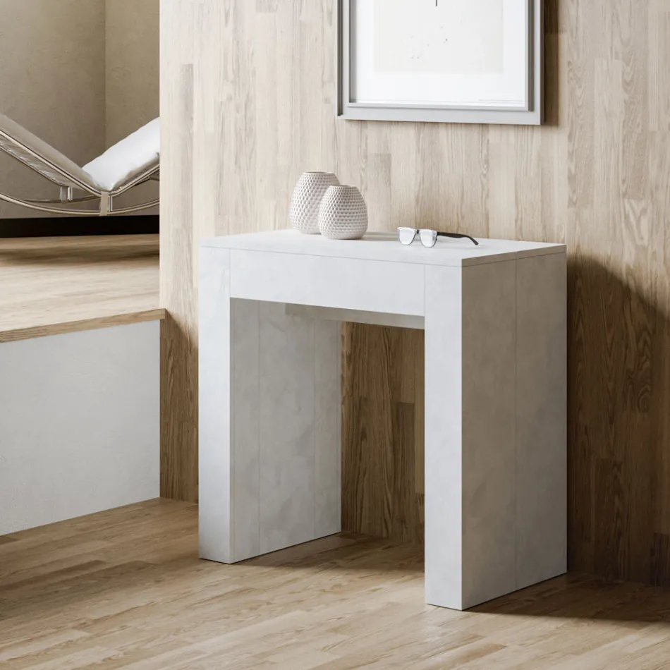 Extendable Console to 299 cm with Internal Extensions Made in Italy - Hourglass Viadurini