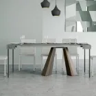 Extendable Console to 300 cm with Bear Finish Legs Made in Italy - Destino Viadurini