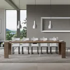 Extendable Console to 300 cm with 2-Legged Support Made in Italy - Phantom Viadurini